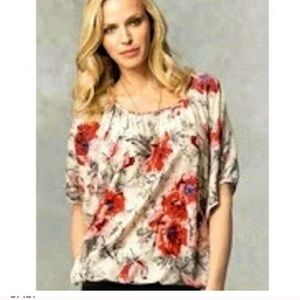 Cabi floral silk top